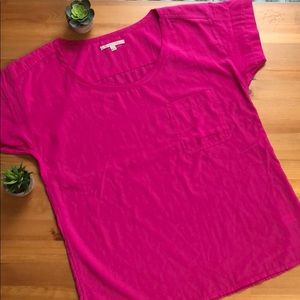 Gap • magenta pink scoop neck blouse